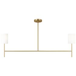 Visual Comfort Studio  Key Med Linear Chandelier B10 5.5" Burnished Brass