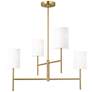 Visual Comfort Studio  Key Medium Chandelier  B10  32"  Burnished Brass