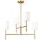 Visual Comfort Studio Key Medium Chandelier B10 32" Burnished Brass
