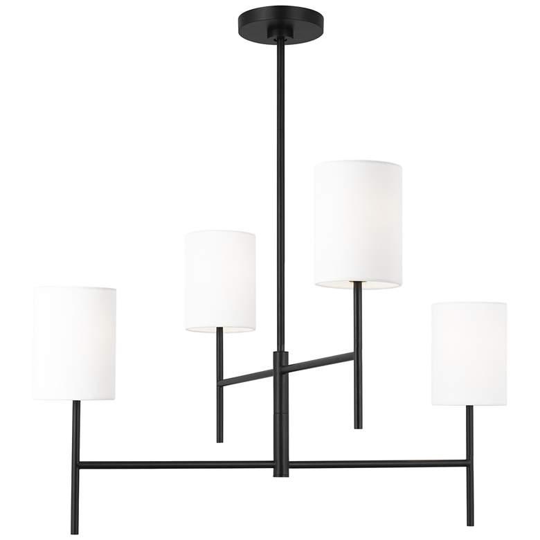 Image 1 Visual Comfort Studio Key Medium Chandelier Torpedo 32" Black