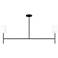 Visual Comfort Studio Key Medium Linear Chandelier B10 5.5" Black