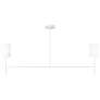 Visual Comfort Studio  Key Medium Linear Chandelier  B10  5.5"   White