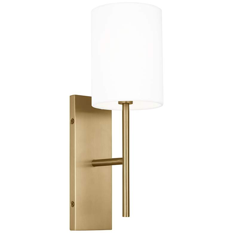 Image 1 Visual Comfort Studio Key Small Sconce Torpedo 5" Burnished Brass