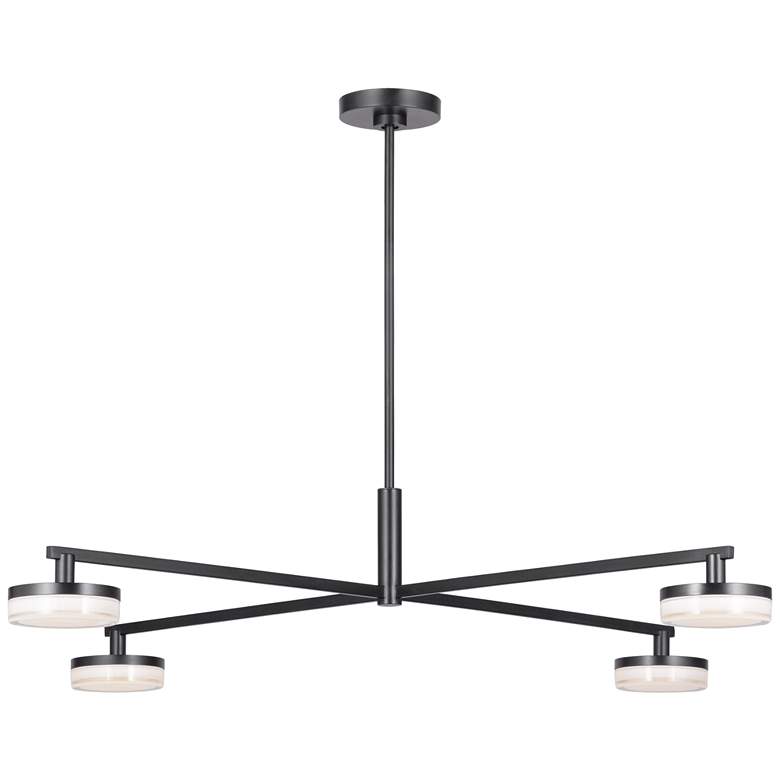 Image 1 Visual Comfort Studio Khan Large Chandelier Array 34" Aged Iron