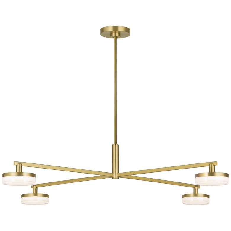 Image 1 Visual Comfort Studio Khan Large Chandelier Array 34" Burnished Brass
