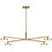 Visual Comfort Studio Khan Large Chandelier Array 34" Burnished Brass