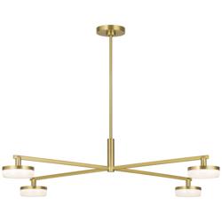 Visual Comfort Studio  Khan Large Chandelier  Array  34"  Burnished Brass