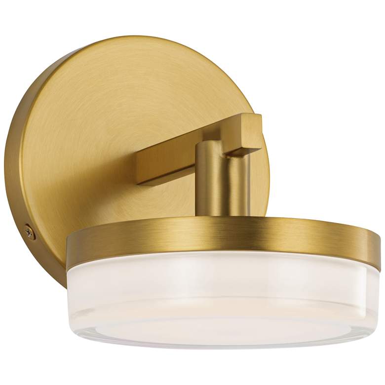 Image 1 Visual Comfort Studio Khan Small Sconce Array 4.87" Burnished Brass