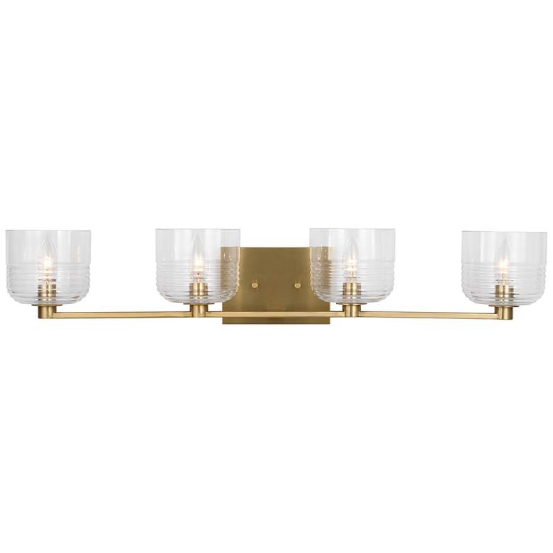 Image 1 Visual Comfort Studio Lochdale Extra Large Vanity A19 33.62" Satin Brass
