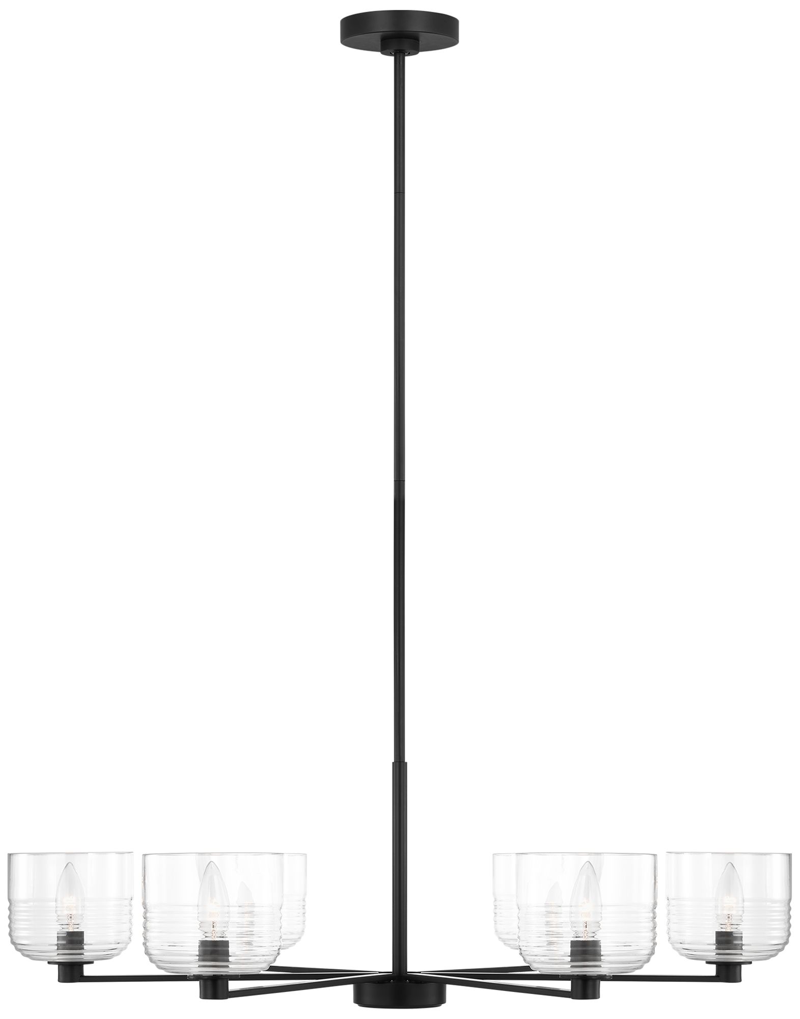 Visual Comfort Studio  Lochdale Large Chandelier  A19  33.87"   Black