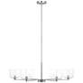 Visual Comfort Studio  Lochdale Large Chandelier  A19 33.87" Brushed Nickel