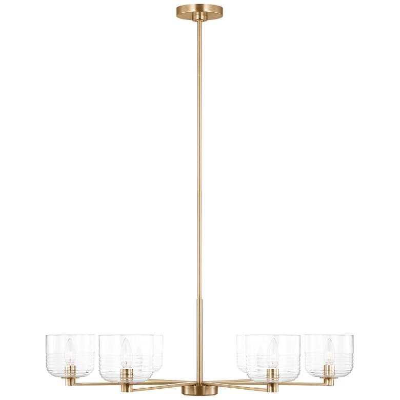 Image 1 Visual Comfort Studio Lochdale Large Chandelier A19 33.87" Satin Brass