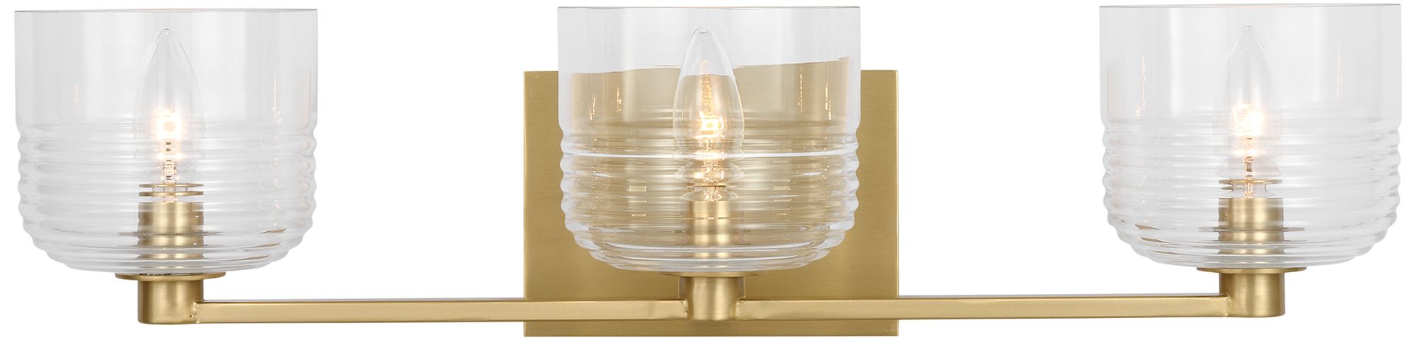 Visual Comfort Studio  Lochdale Large Vanity  A19  24.25"  Satin Brass