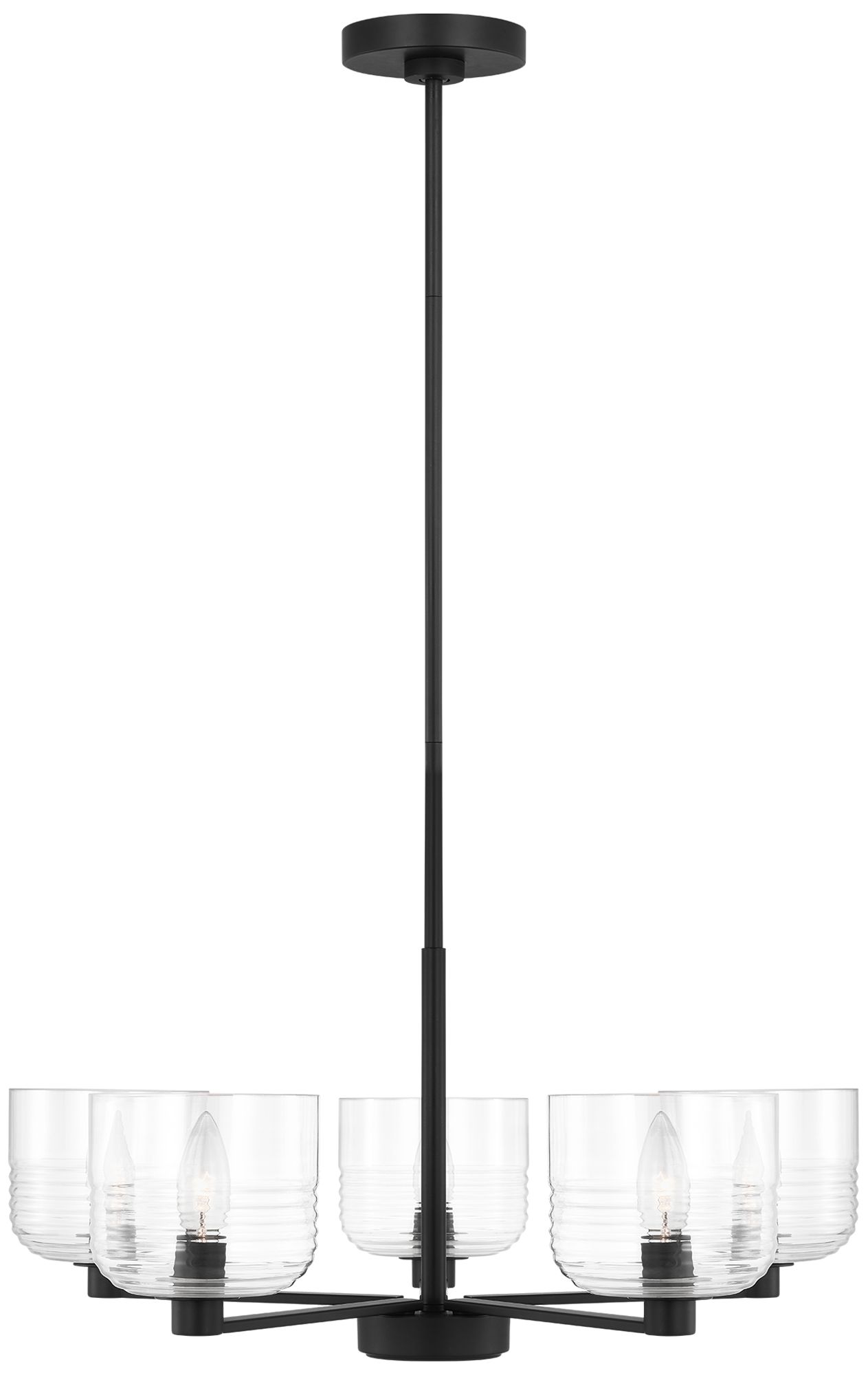Visual Comfort Studio  Lochdale Medium Chandelier  A19  24"   Black