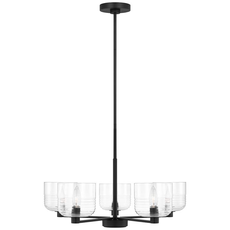 Image 1 Visual Comfort Studio Lochdale Medium Chandelier A19 24" Black