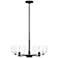 Visual Comfort Studio Lochdale Medium Chandelier A19 24" Black