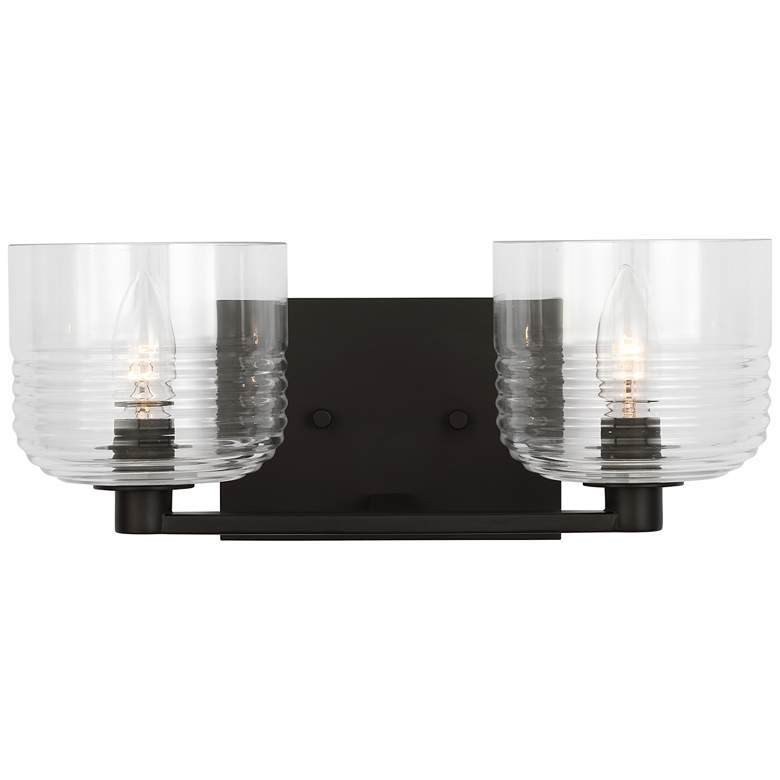 Image 1 Visual Comfort Studio Lochdale Medium Vanity A19 14.75" Black