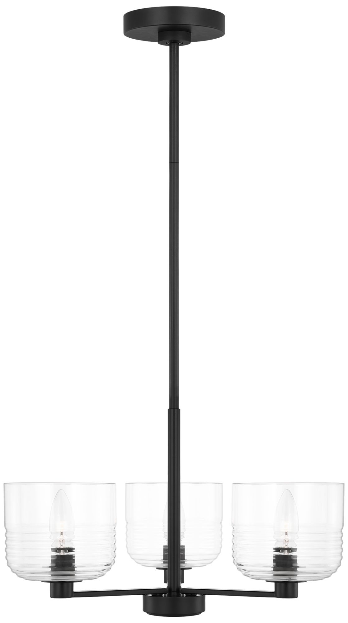 Visual Comfort Studio  Lochdale Small Chandelier  A19  17.87"   Black