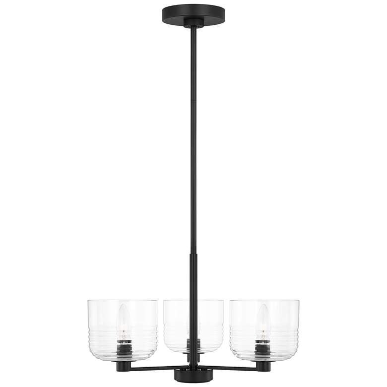 Image 1 Visual Comfort Studio Lochdale Small Chandelier A19 17.87" Black
