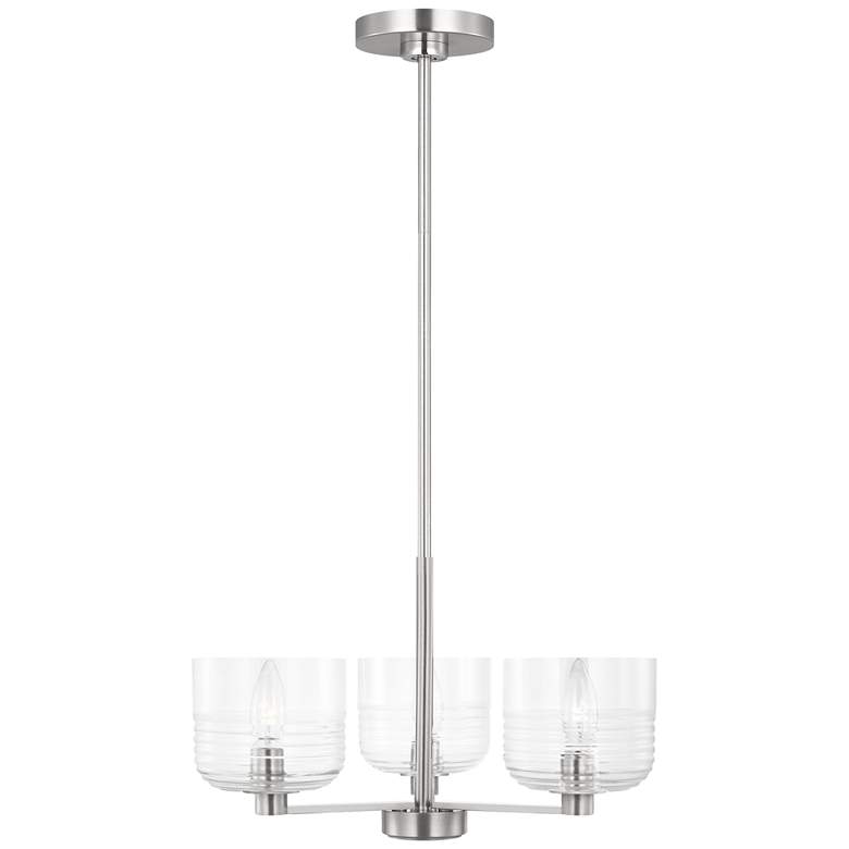 Image 1 Visual Comfort Studio Lochdale Small Chandelier A19 17.87" Brushed Nickel