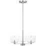 Visual Comfort Studio  Lochdale Small Chandelier A19 17.87" Brushed Nickel