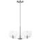 Visual Comfort Studio Lochdale Small Chandelier A19 17.87" Brushed Nickel