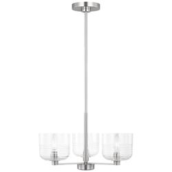 Visual Comfort Studio  Lochdale Small Chandelier A19 17.87" Brushed Nickel