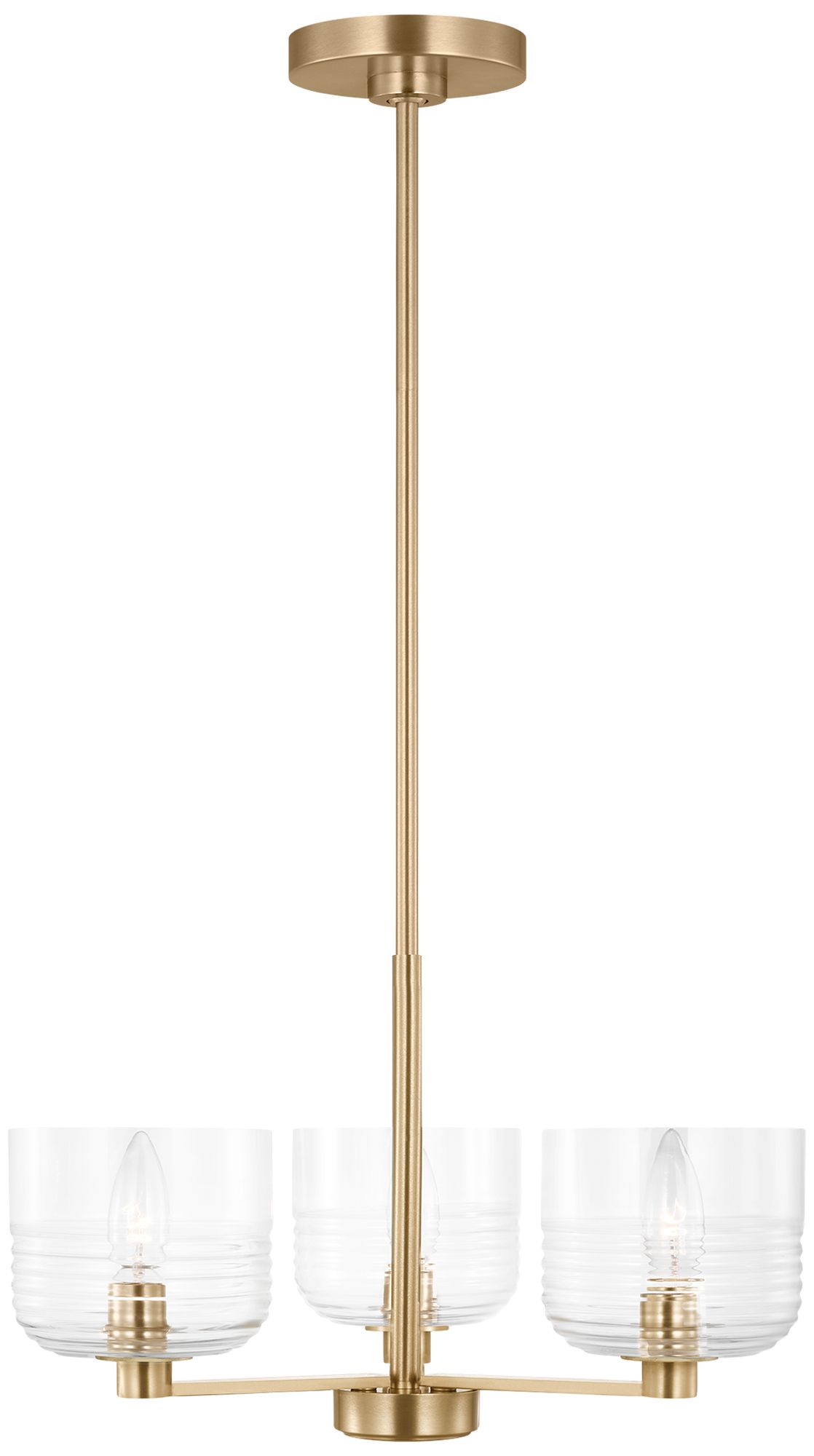 Visual Comfort Studio  Lochdale Small Chandelier  A19  17.87"  Satin Brass