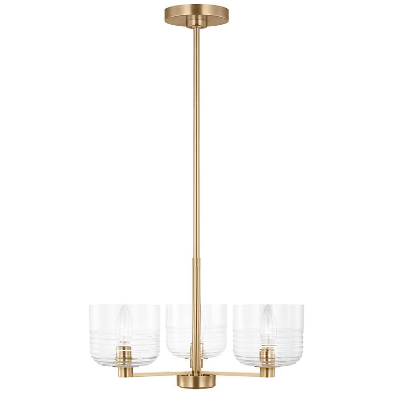 Image 1 Visual Comfort Studio Lochdale Small Chandelier A19 17.87" Satin Brass