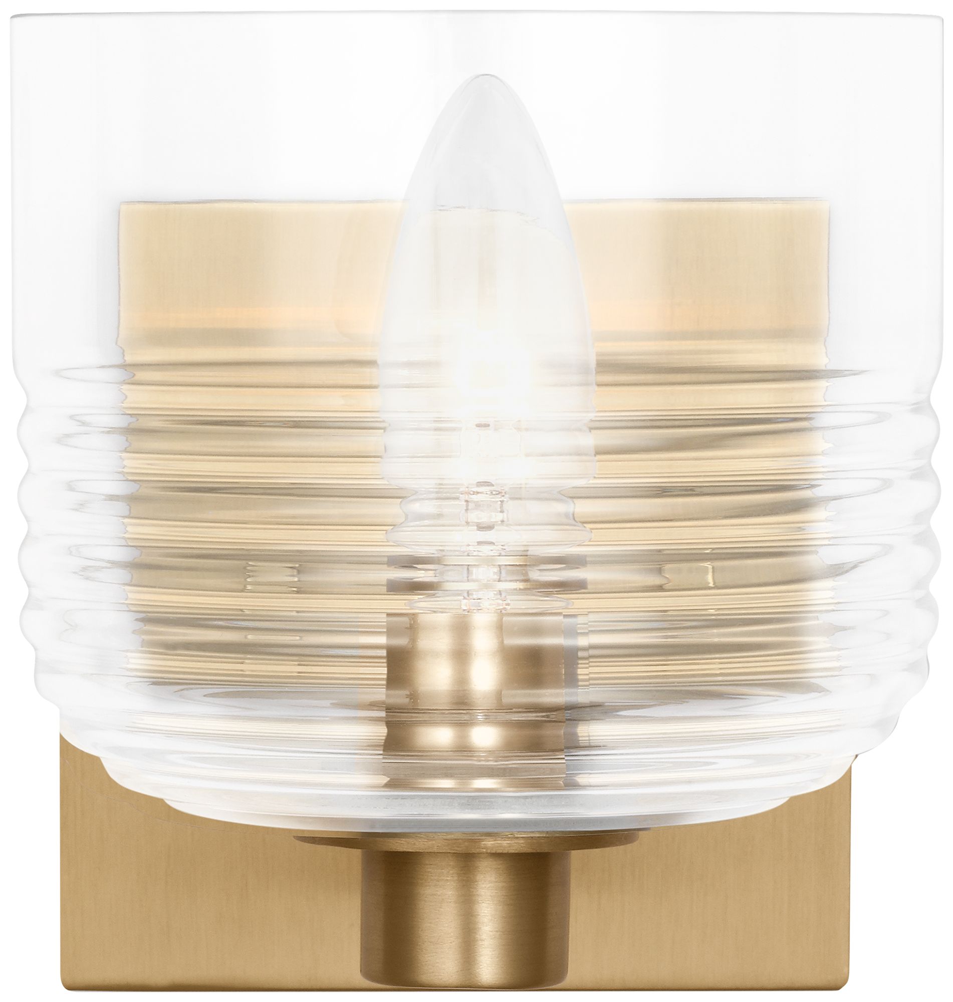 Visual Comfort Studio  Lochdale Small Sconce  A19  5.375"  Satin Brass