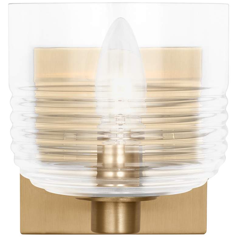 Image 1 Visual Comfort Studio Lochdale Small Sconce A19 5.375" Satin Brass