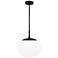 Visual Comfort Studio Lune Aged Iron Pendant 1 Medium A19 60w