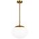 Visual Comfort Studio Lune Burnished Brass Pendant 1 Medium A19 60w