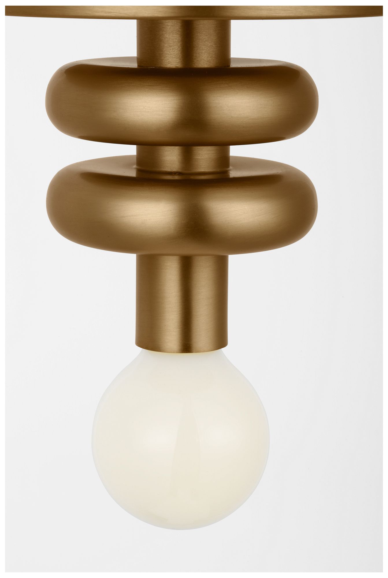 Image 3 Visual Comfort Studio  Malcolm 4" Solitaire Flush  E12    Satin Brass more views