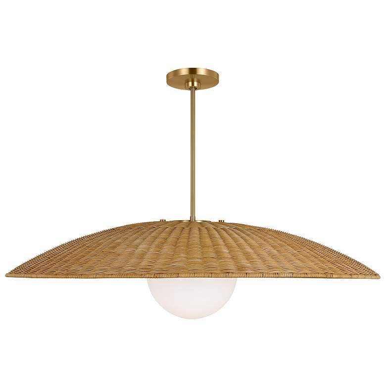 Image 1 Visual Comfort Studio Mari Grand Burnished Brass Pendant 1 Medium A19 60w