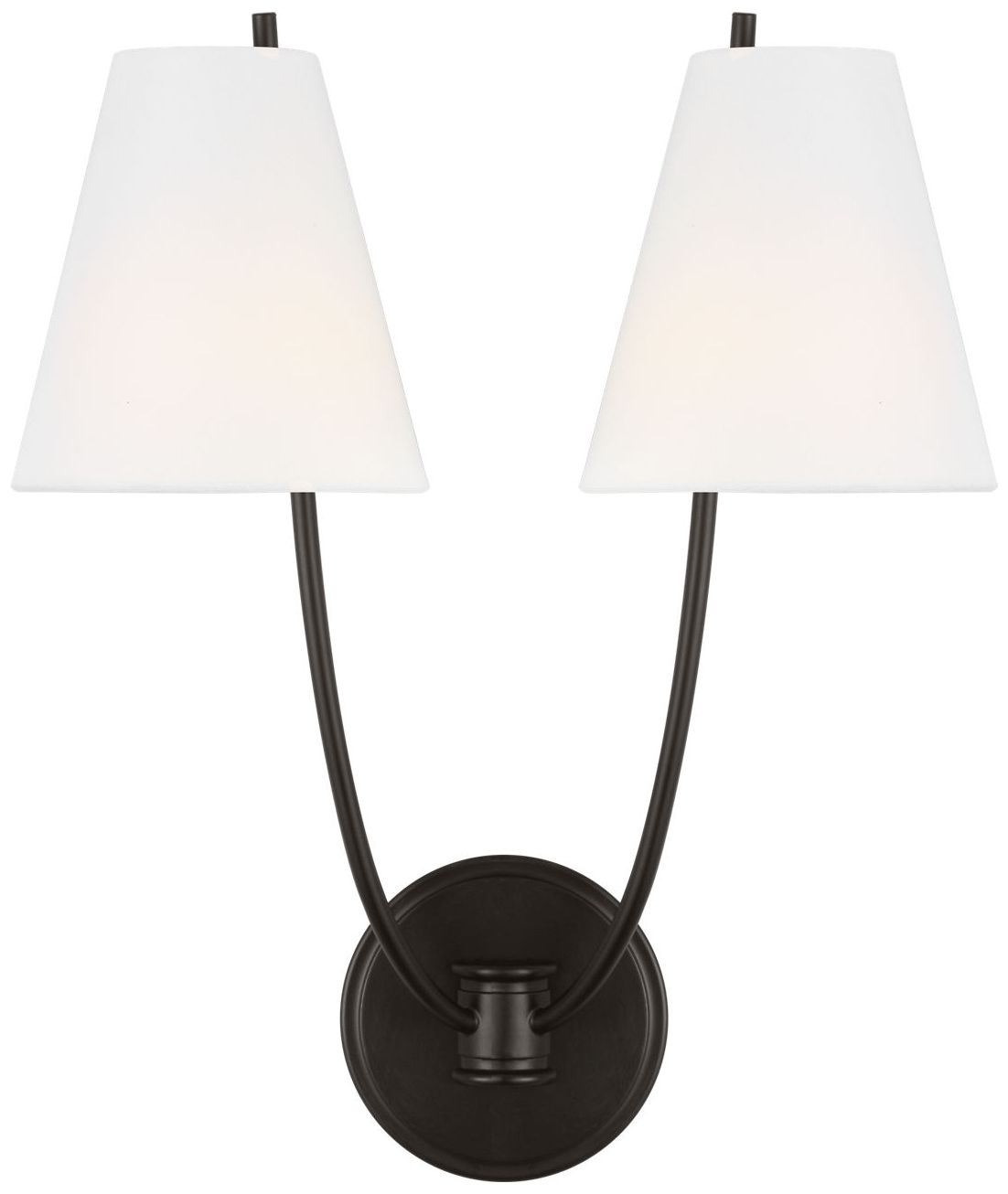 Image 4 Visual Comfort Studio Marina 18 Double Sconce Aged Iron B11 more views