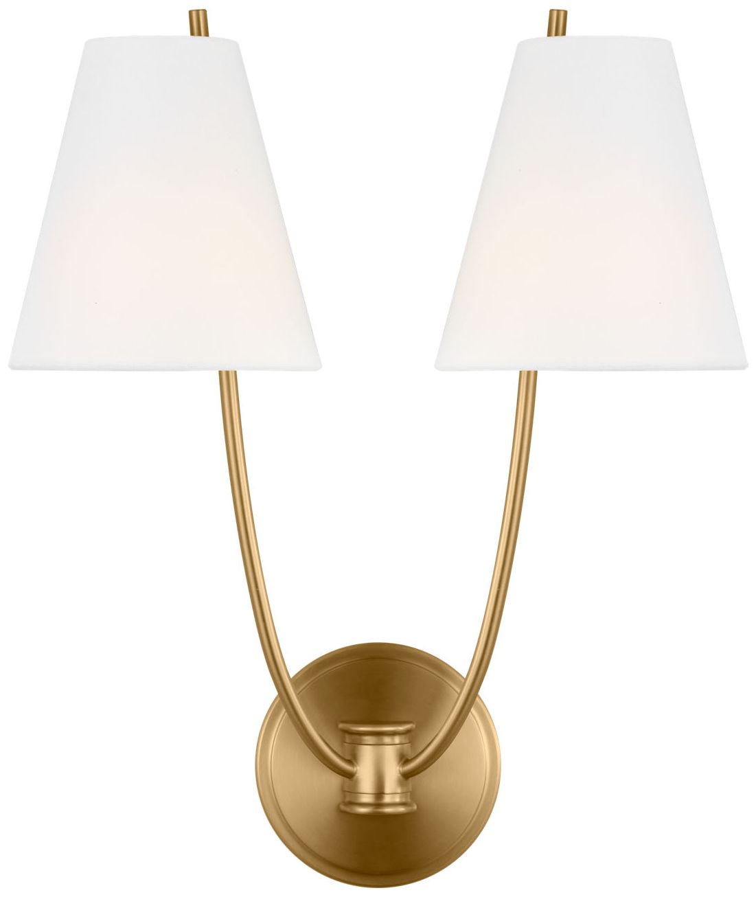 Image 4 Visual Comfort Studio Marina 18 Double Sconce Burnished Brass B11 more views