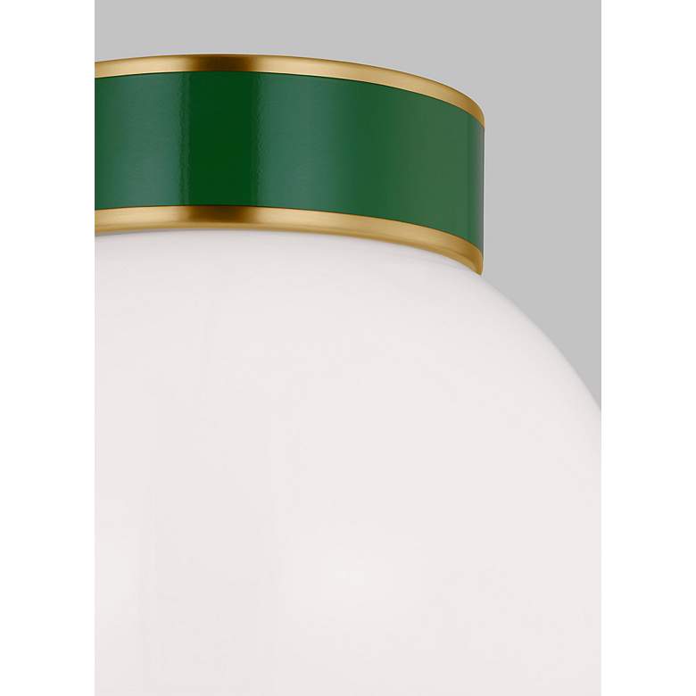 Image 2 Visual Comfort Studio Monroe Burnished Brass / Green Ceiling Lights 1 E26 more views