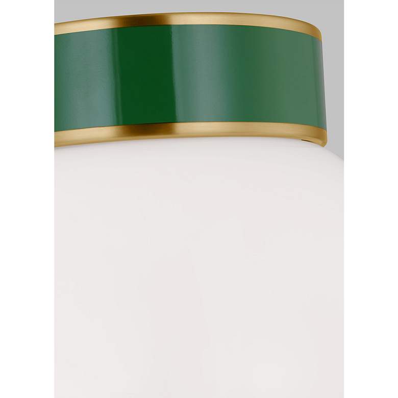 Image 3 Visual Comfort Studio Monroe Burnished Brass / Green Ceiling Lights 1 E26 more views