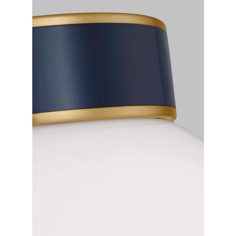 Image 4 Visual Comfort Studio Monroe Burnished Brass / Navy Ceiling Lights 1 E26 more views
