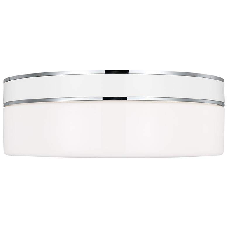 Image 1 Visual Comfort Studio Monroe Polished Nickel / Gloss White Ceiling Light