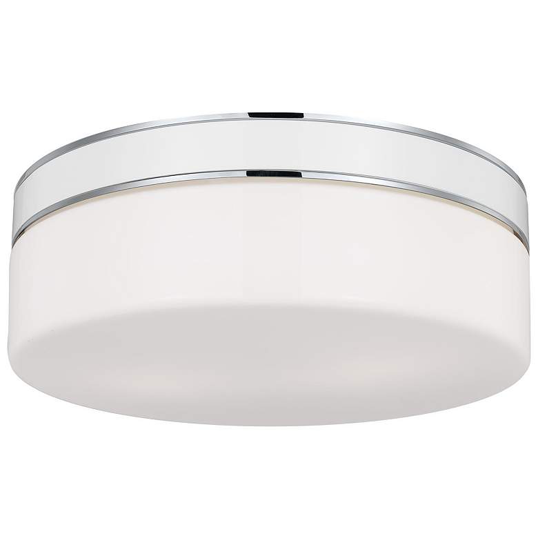 Image 2 Visual Comfort Studio Monroe Polished Nickel / Gloss White Ceiling Light more views