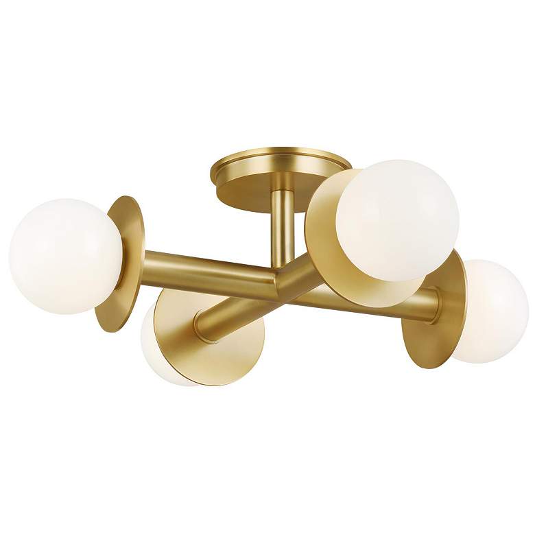 Image 2 Visual Comfort Studio Nodes 18" Wide Modern Brass Ceiling Light more views