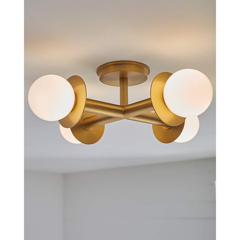 Image 5 Visual Comfort Studio Nodes 18" Wide Modern Brass Ceiling Light more views