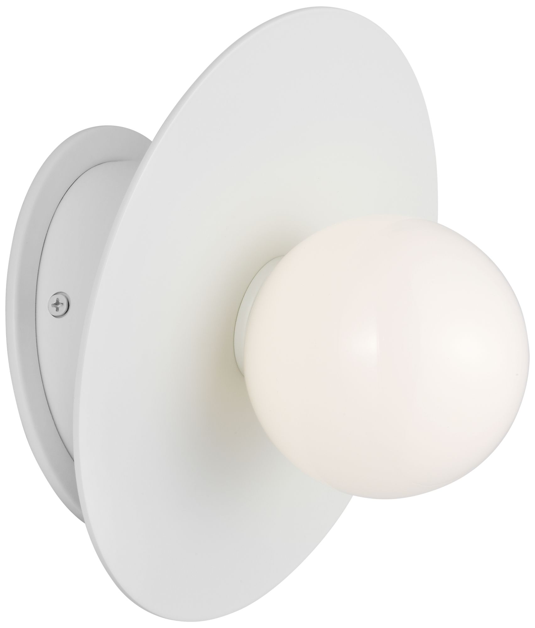 Visual Comfort Studio  Nodes Large Angled Sconce  T4  8"   White