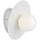 Visual Comfort Studio Nodes Large Angled Sconce T4 8" White