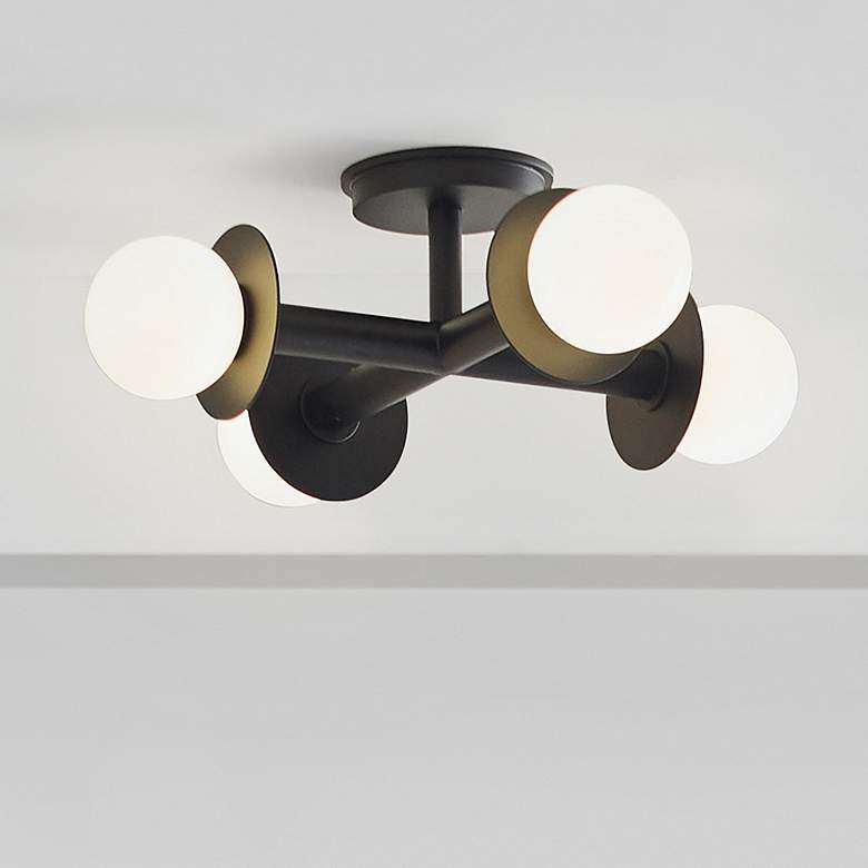Image 1 Visual Comfort Studio Nodes Midnight Black Ceiling Lights 4 G9 T4 3w