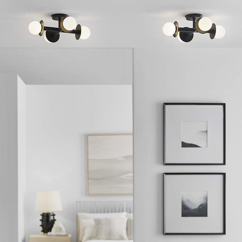 Image 4 Visual Comfort Studio Nodes Midnight Black Ceiling Lights 4 G9 T4 3w more views