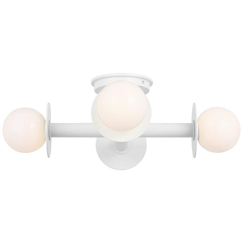 Image 1 Visual Comfort Studio Nodes Semi Flush T4 18" White
