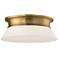Visual Comfort Studio Panos Medium Flush Mount A19 13.87" Burnished Brass